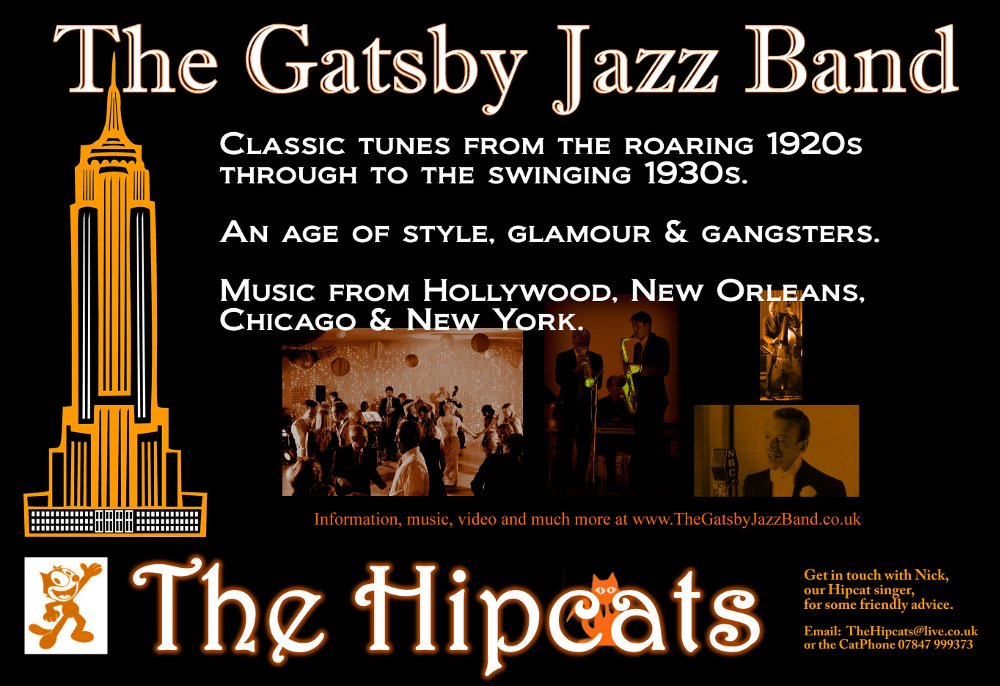 The Gatsby Jazz Band Hire - 1920s & 1930s jazz and swing band for hire - UK.